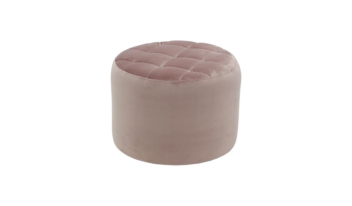 Petit pouf rond avec coutures Flair