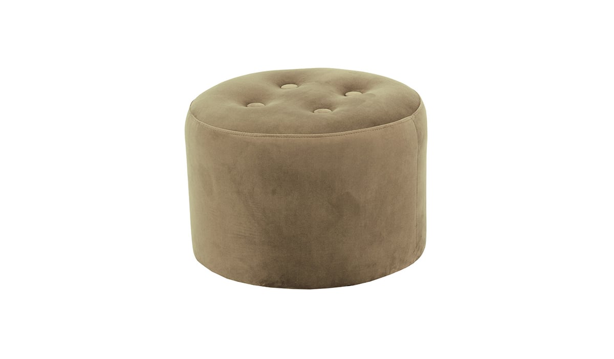Petit pouf rond Flair - 4 boutons