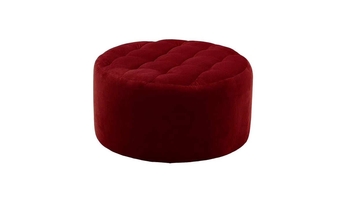 Grand pouf rond avec coutures Flair