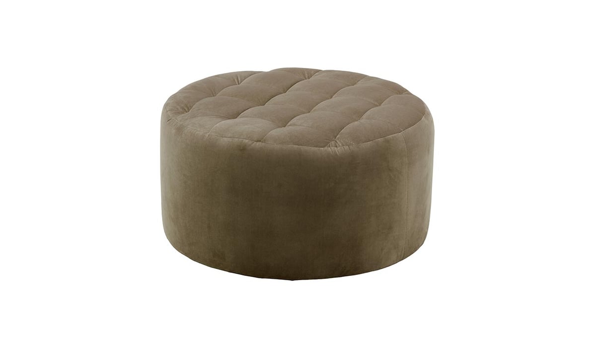 Grand pouf rond avec coutures Flair