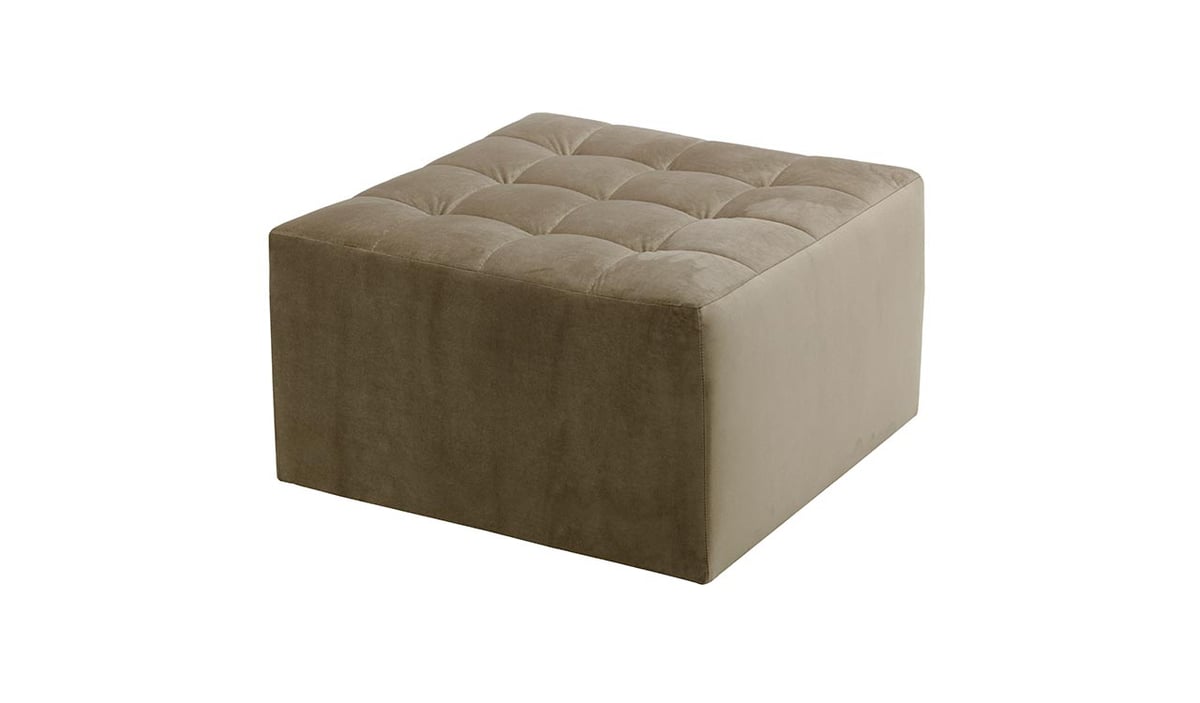 Pouf carré avec coutures Flair