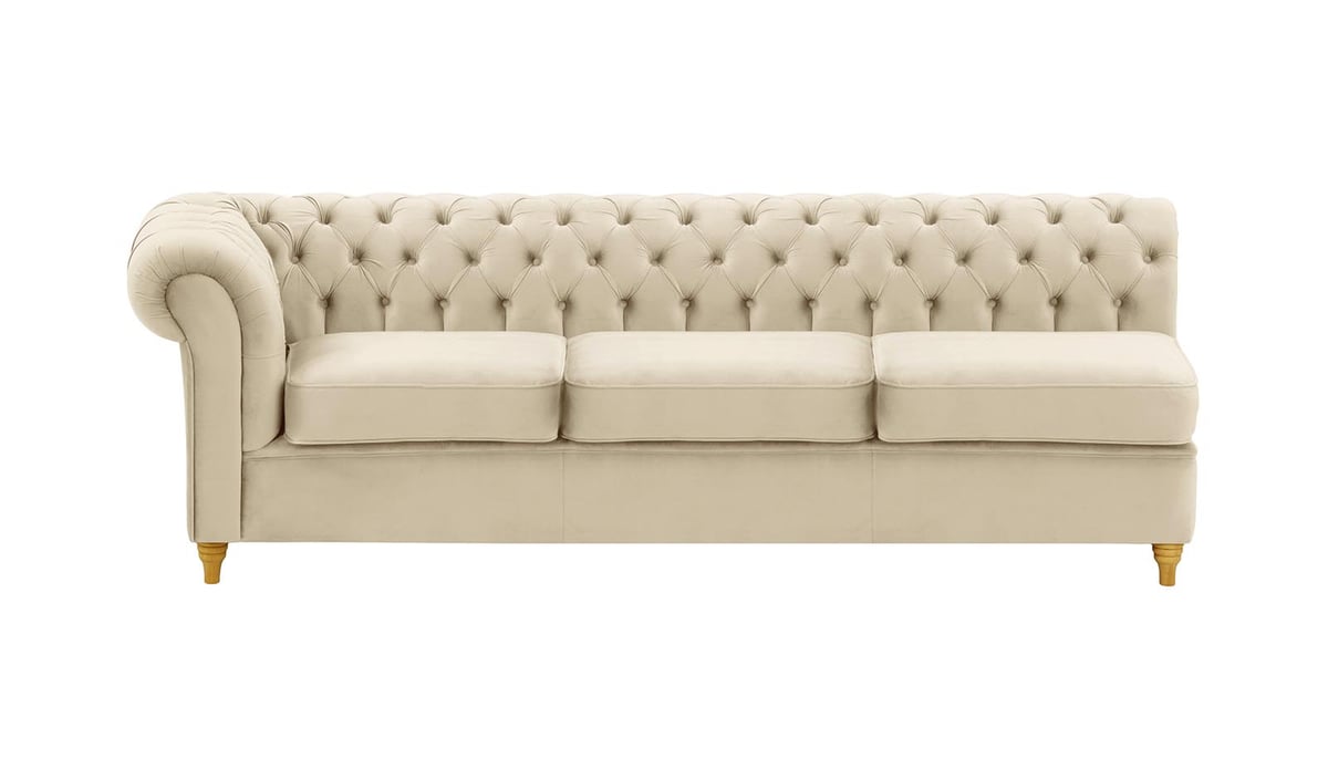 Chesterfield - Module d’extrémité gauche trois places (3L)