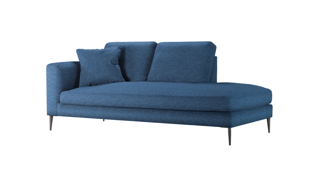 Chaise longue/divan droit Covex, Nordic 13 - bleu