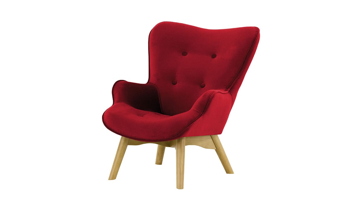 Fauteuil à oreilles pour enfants Ducan Mini Velvet