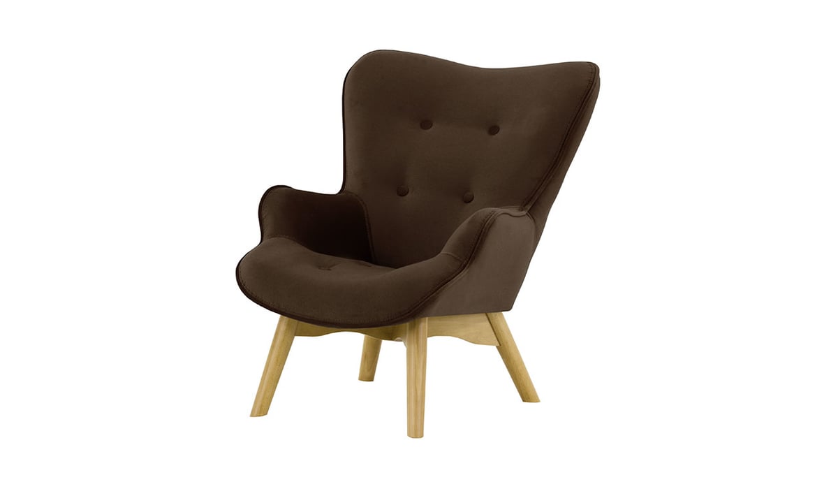 Fauteuil à oreilles pour enfants Ducan Mini Velvet — vue 6