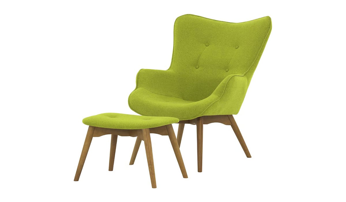 Fauteuil à oreilles avec repose-pied Ducan Ontario