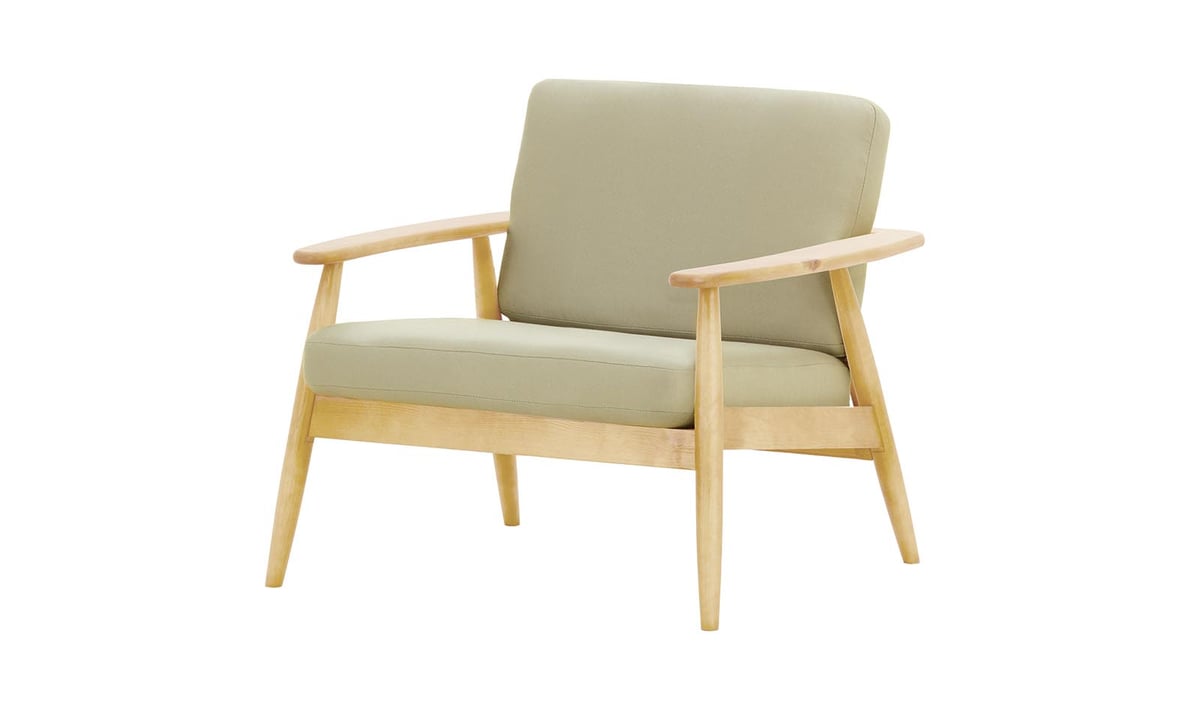 Fauteuil de jardin Demure Aqua, Kanaria 7002, Couleur des pieds: 8001 Chêne clair