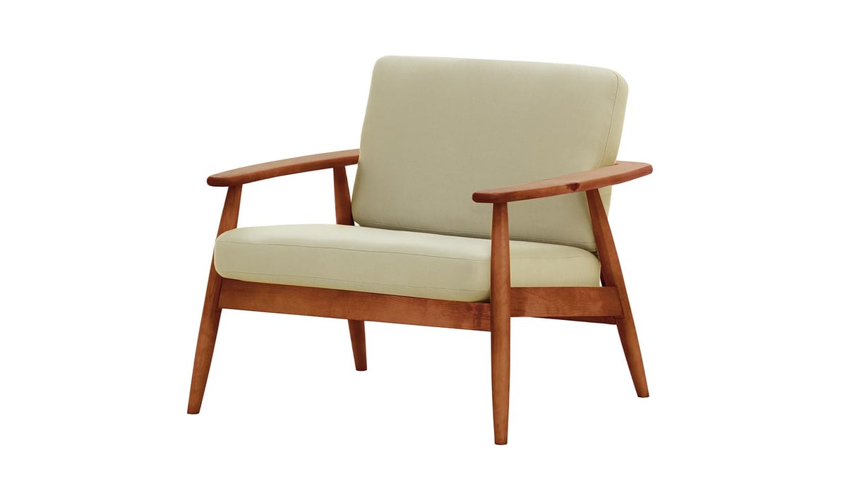 Fauteuil de jardin Demure Aqua, Kanaria 7002, Couleur des pieds: 8001 Chêne clair — vue 4
