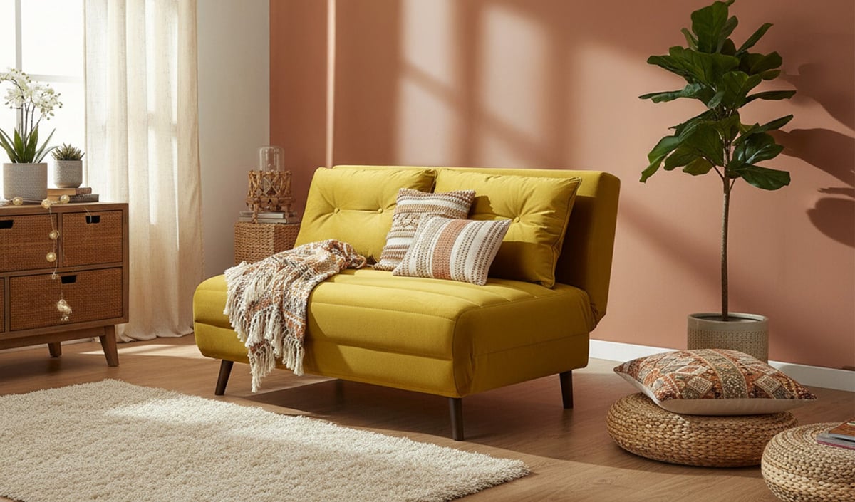 Petit canapé convertible Flic - large de 103 cm