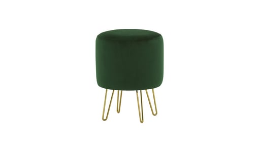 Petit pouf rond avec pieds métalliques Flair Petit pouf rond avec pieds métalliques Flair