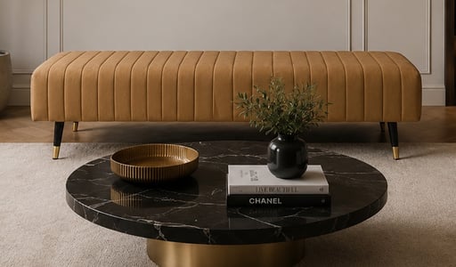 Pouf Slender avec coutures décoratives Pouf Slender avec coutures décoratives