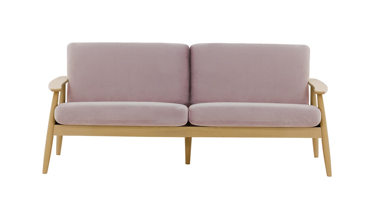 Sofa trzyosobowa na drewnianej ramie Demure