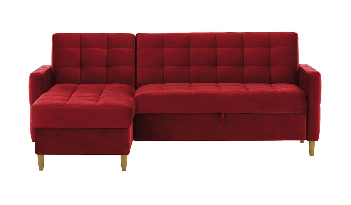 Canapé d’angle polyvalent avec fonction lit et coffre de rangement Velocity